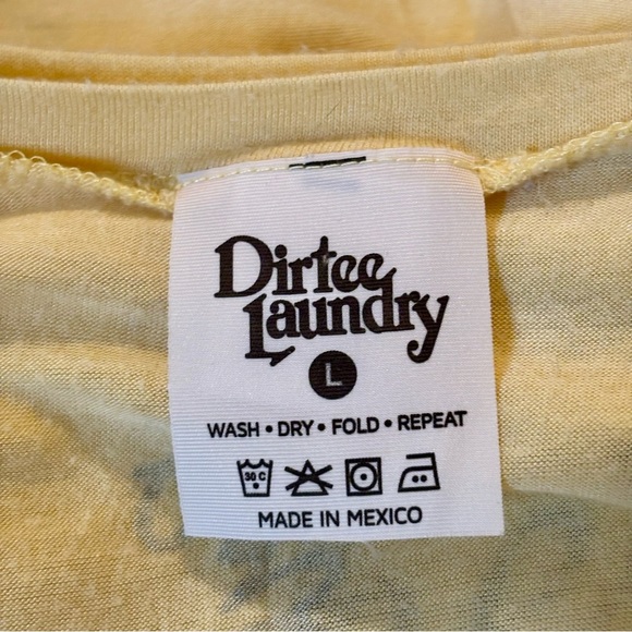 Dirtee Laundry Women’s Yellow HELLO SUNSHINE Create Your Own Sunshine Top LARGE - Picture 5 of 6